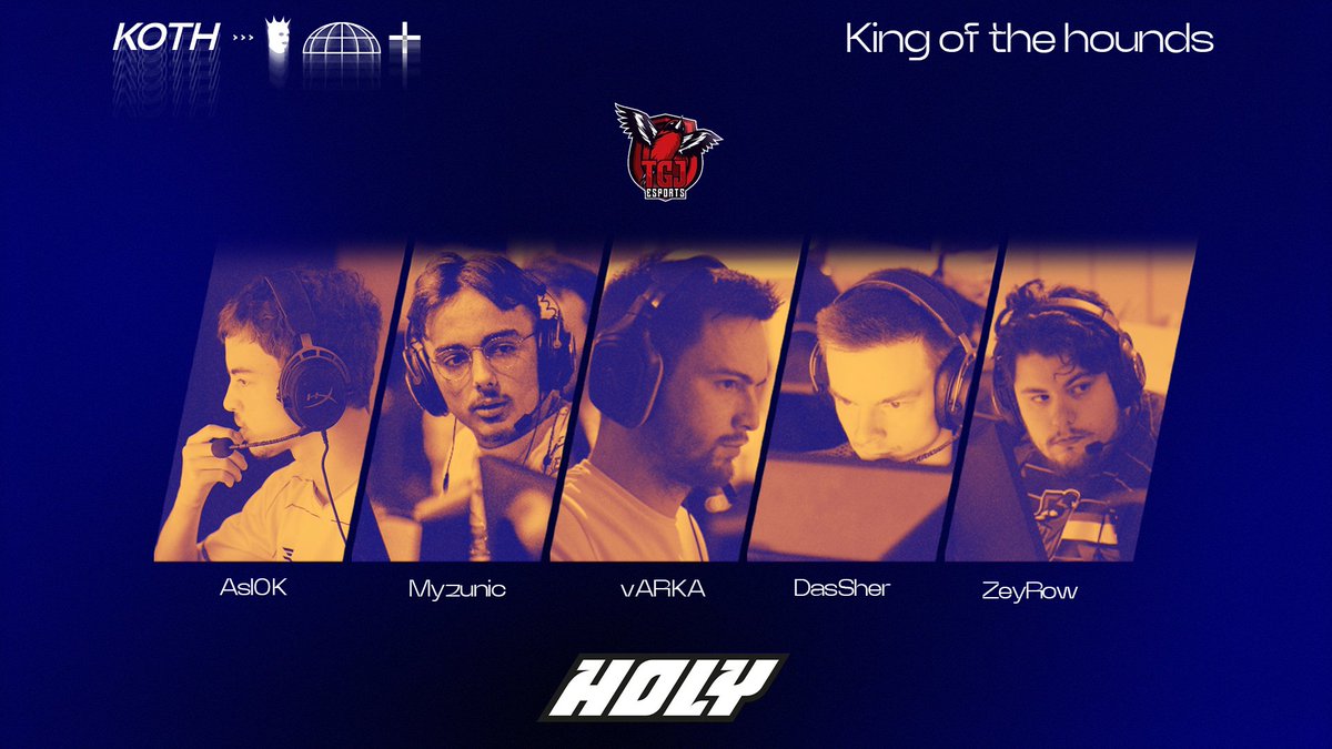 👑 On à notre premier King of the Hounds ! 

💪 Bravo à <a href="/TGJ_Esports/">T G J</a>  qui remporte la première édition du KOTH et le cashprize

@vARKA_l
<a href="/ZeyRowCS/">ZeyRow</a>
<a href="/Myzunic/">Myzunic</a> 
<a href="/CameronMourier/">DasSher</a>
<a href="/AsI0K/">AsI0K</a>
 
📆 rendez vous lundi prochain où ils affronteront <a href="/ADEPTS_TEAM/">ADEPTS</a> pour défendre leur titre !