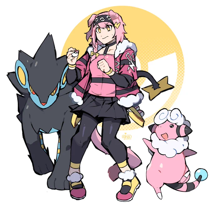 arknights x pokemon mountain and goldenglow!  