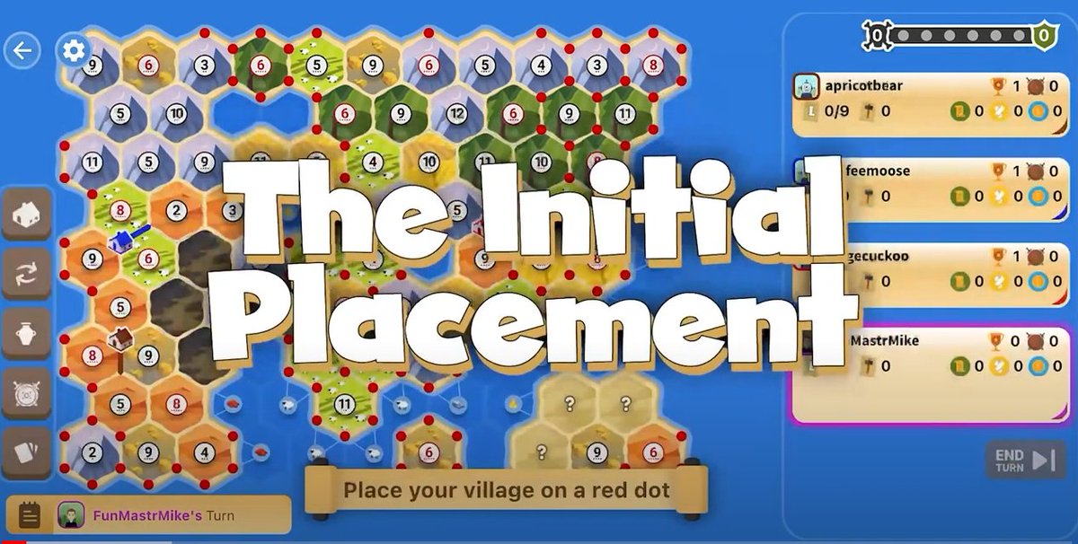 FunMastrMike from <a href="/ChessKidcom/">ChessKid.com 👑</a> now considers himself a Catan expert! Do you agree with his placements in this how to video? youtube.com/watch?v=c7_Mr-… #catan #landover