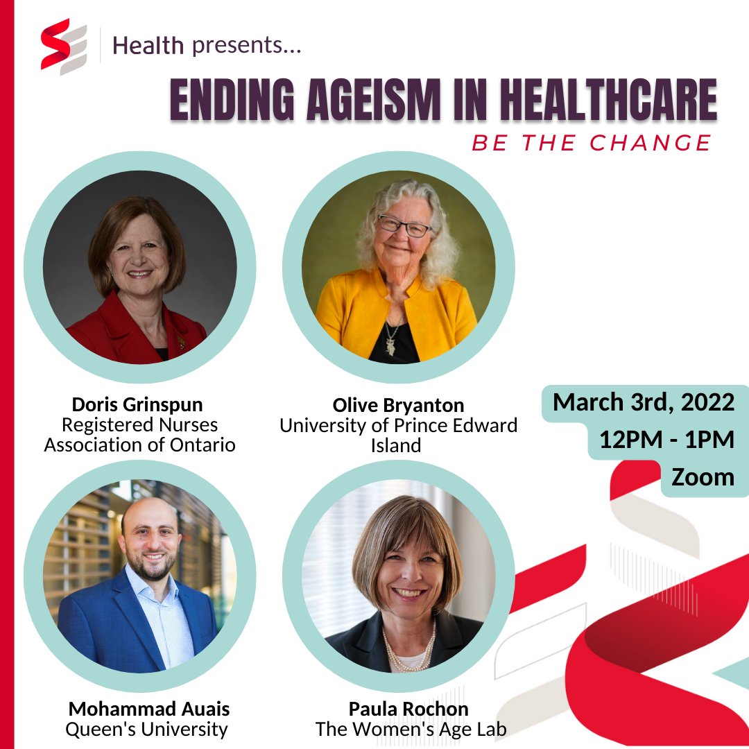 Let's work together to end #ageism in #healthcare. 

Join us on March 3rd at 12 pm EST to learn from leaders and advocates who are fighting ageism in their #healthsystems in powerful ways. 

Register today: Bit.ly/3joPgOl #AgeWithRights #WomensAgeLab