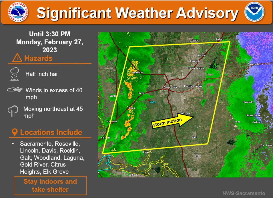 NWS Sacramento on Twitter "At 255 PM PST doppler radar was tracking strong thunderstorms along