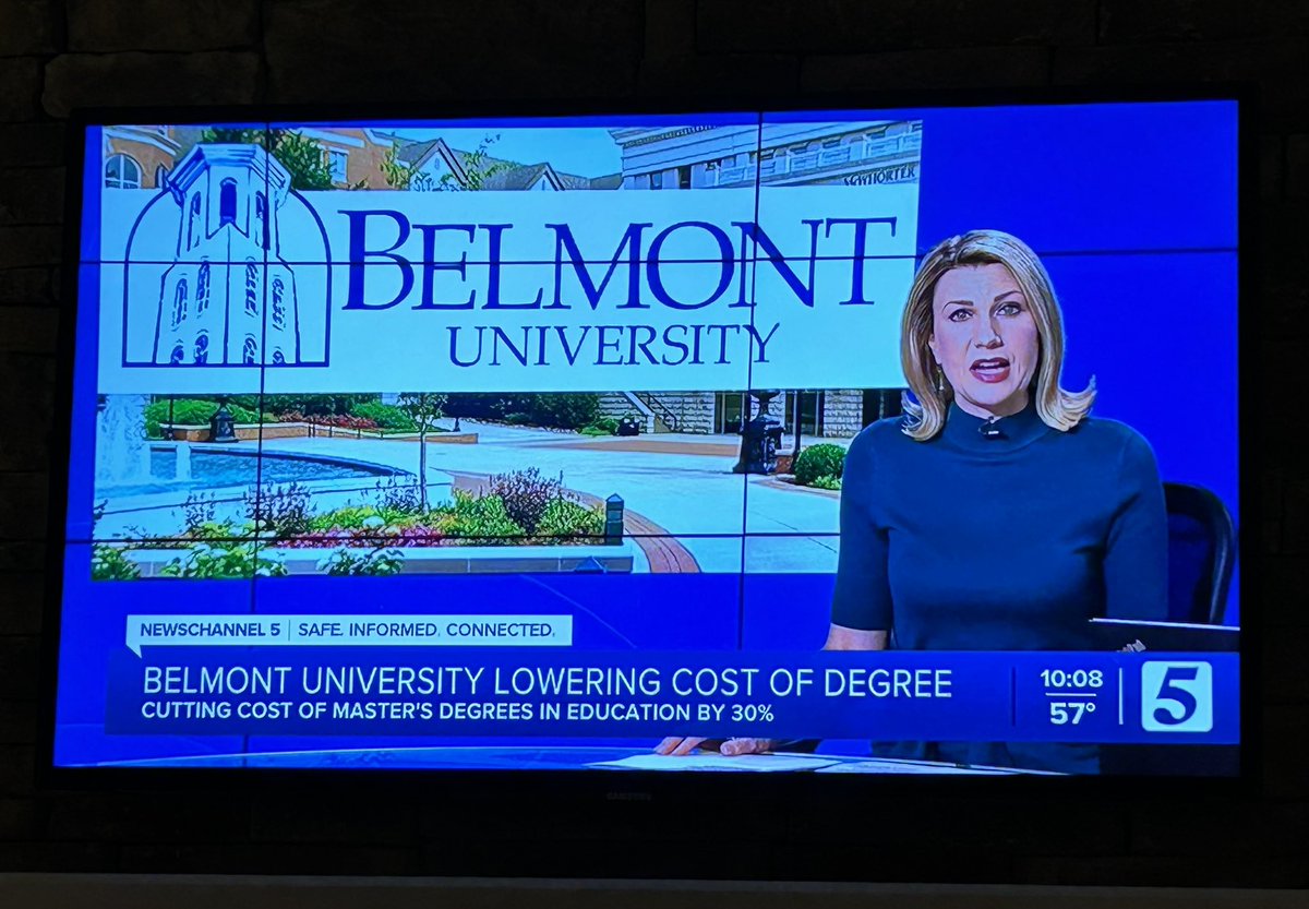 DeanJimMcIntyre's tweet photo. The response to Belmont University’s incredible 30% tuition reduction for master’s degrees in education (including on-line programs) has been amazing! Belmont’s investment will make the teaching profession more accessible and affordable!
#TeachBrilliantly

https://t.co/IHh4bfAhnF https://t.co/PakfIuF6tY