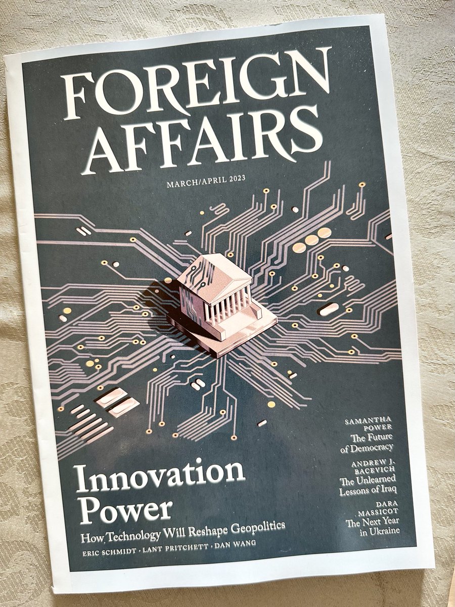 Última edição da Foreign Affairs sobre o poder da inovação e como a tecnologia vai transformar a geopolítica.