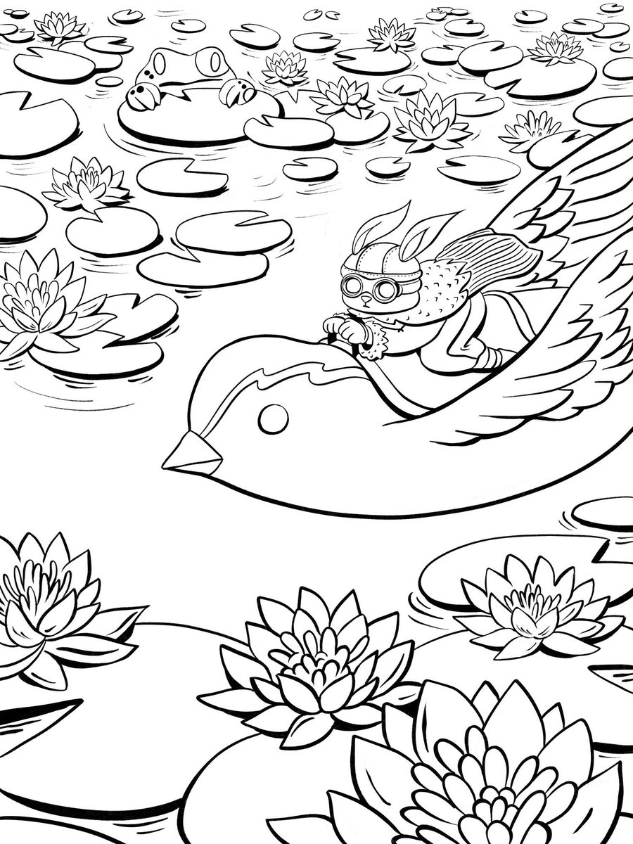 LaliRuggeri's tweet photo. @kidlitart Here I tried solid black ink line, and that’s out of my confort zone because I’m used to work in colored and textured pencil line. 
#KidLitArt https://t.co/P98r9BLOs1