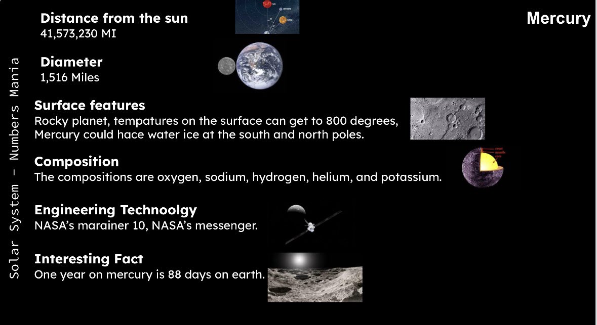 arianakhern's tweet photo. #NumberMania allowed Ss to create an infographic on planetary/other solar system object using crowdsourced info. This is the 3rd rep with this #Eduprotocols template in my #8thGradeScienceClass. Itโs amazing to see Ss creativity & products given a blank slide & a familiar routine https://t.co/4UvvHY2HHS