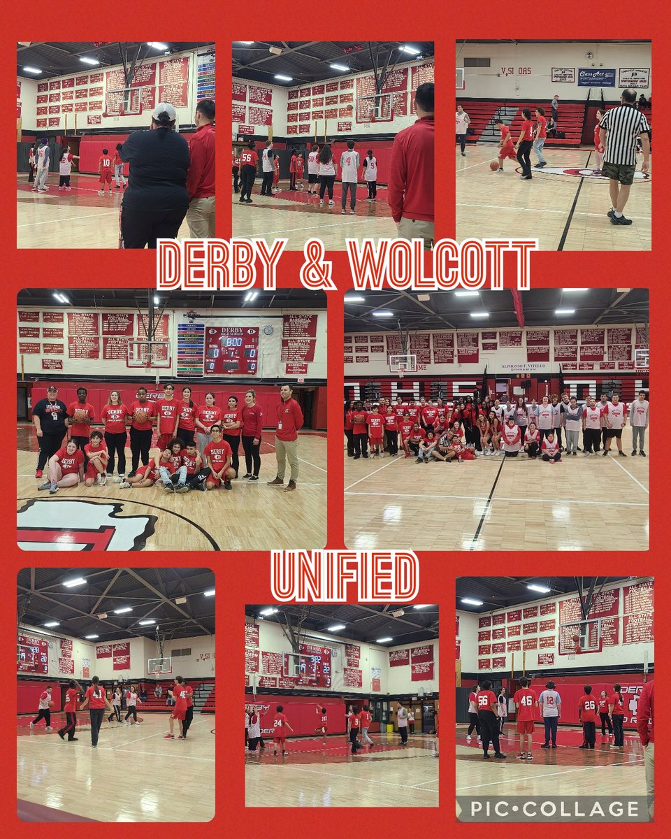 Unified Basketball with Wolcott today! 
#WeAreDHS #WeAreUnified
@DerbyAthletics1 @DerbyRedRaider @RedRaiderCT