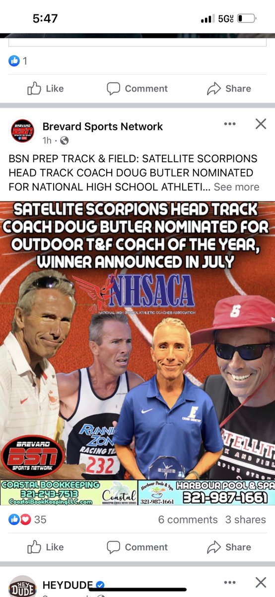 Congratulations to Coach Butler! He outran the competition.