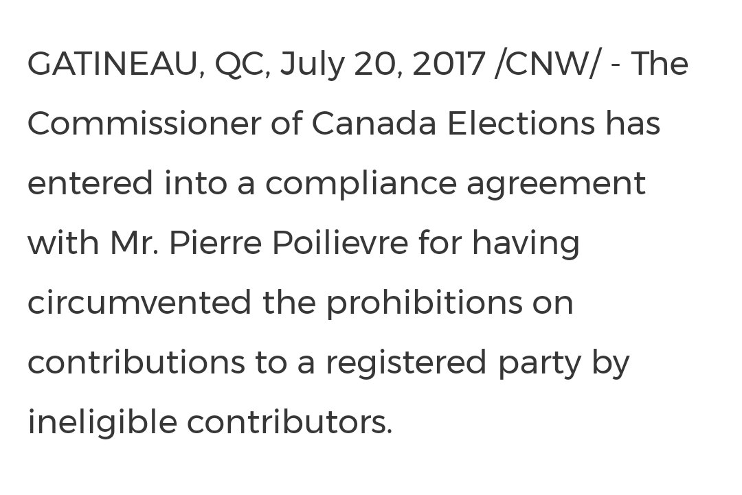 Pierre Poilievre was actually made to adhere to a compliance agreement with Elections Canada because he was accused of cheating. And y'all are worried about the Chinese?