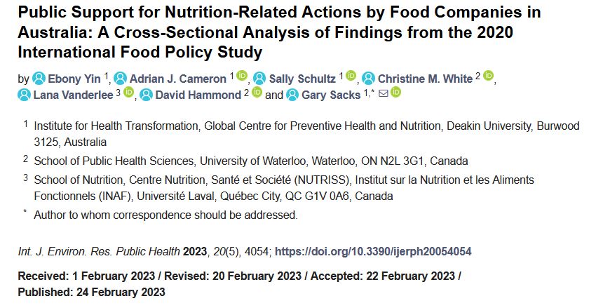 h_food_retail's tweet photo. We often hear what the food industry thinks of potential policies to improve the healthiness of food, but what does the Australian public think they should do? Our researchers @ay_jay_cee @Sally_Schultzy @gary_sacks & co. explored this and found strong public support ... 1/2 https://t.co/7DKjV2qPaB