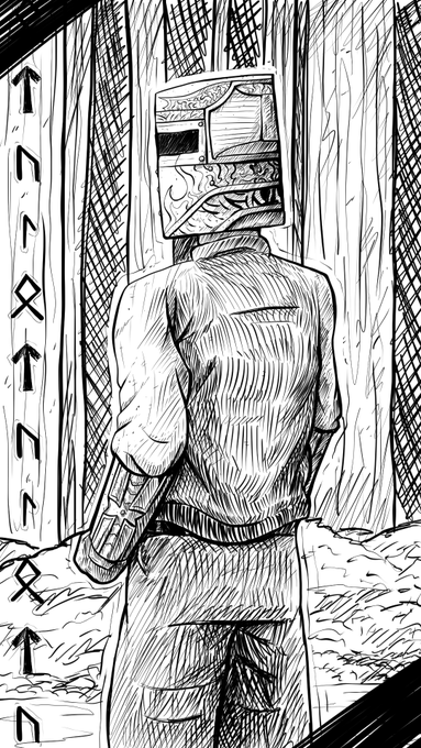 Drew Spinward whilst practicing some Cross Hatching. 