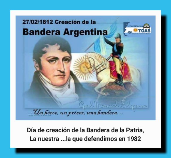 #27deFebrero creación de nuestra bandera , nuestro orgullo haberla defendido en 1982 <a href="/DiputadosAR/">Diputados Argentina</a> <a href="/SenadoArgentina/">Senado Argentina</a>