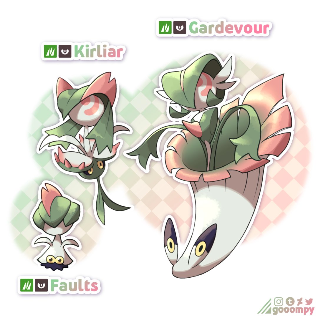 「convergent pokemon (and a mimic) concept」|gooompy artのイラスト