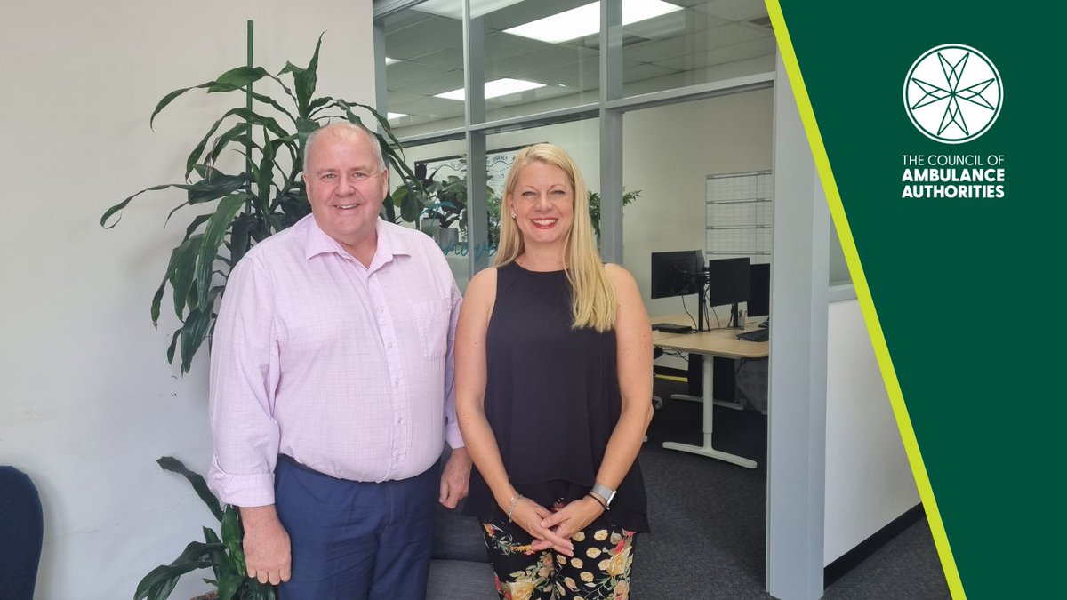 The Council of Ambulance Authorities (@caaaustralasia) on Twitter photo Look who stopped by for a visit 👀
New CEO of <a href="/Stjohnnt/">St John Ambulance Australia NT</a> Andrew Tombs came for a visit to the CAA office on Friday. It was great to have Andrew in to mingle amongst the CAA team and see where it all happens.
(Pictured with CAA General Manager Mojca Bizjak-Mikic) Look who stopped by for a visit 👀
New CEO of <a href="/Stjohnnt/">St John Ambulance Australia NT</a> Andrew Tombs came for a visit to the CAA office on Friday. It was great to have Andrew in to mingle amongst the CAA team and see where it all happens.
(Pictured with CAA General Manager Mojca Bizjak-Mikic)