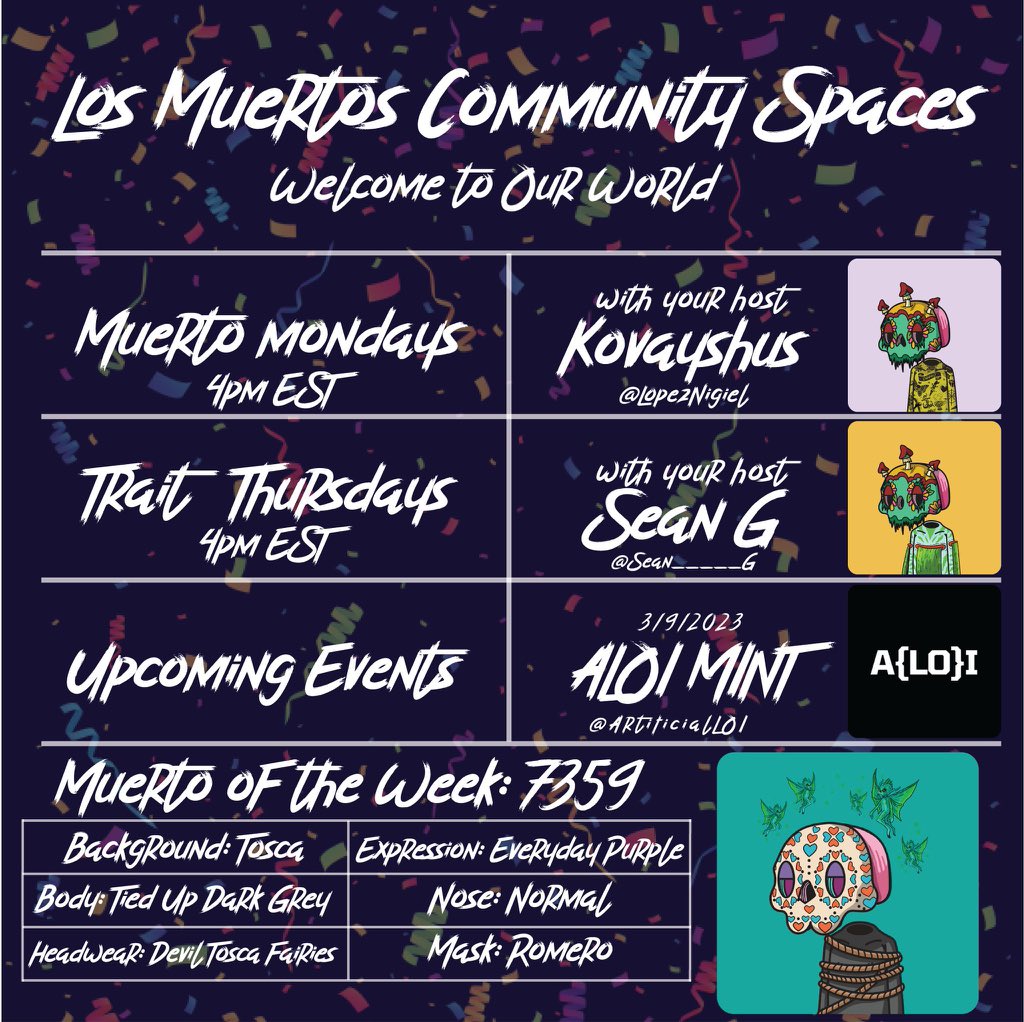 OKBoomerDN's tweet photo. Keeping you updated on @los_muertosNFT 💀🪦💎

#LosMuertos #NFT https://t.co/5dgikZ34dn