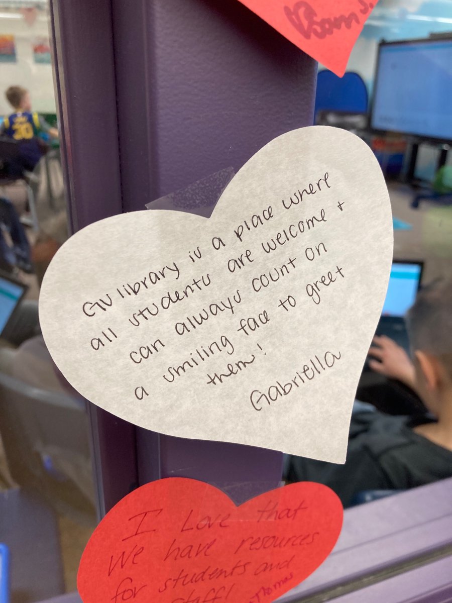 Check out this amazing wall of library love at Grandview! There are so many reasons that staff love their library and library team. ❤️