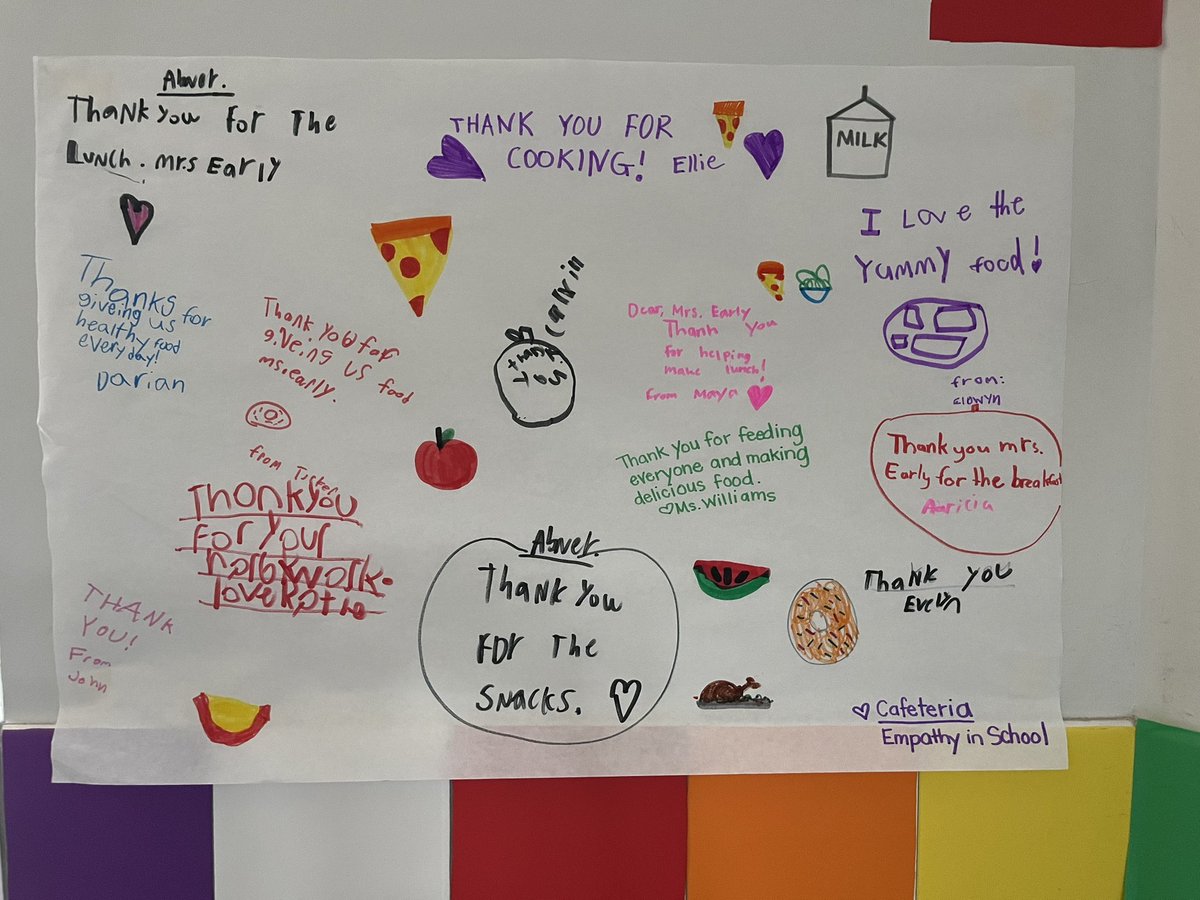 2nd graders made “Thank You” posters for the custodians, cafeteria, office and administrative staff as part of 2nd Step Empathy in Schools lesson. 🤓🍎✏️<a href="/underwoodgtm/">underwoodgtm</a>