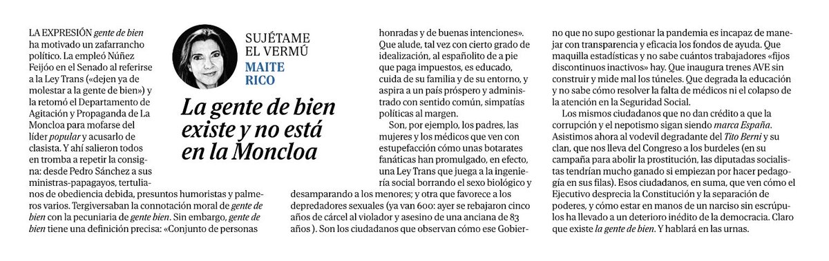 ramonarcusa's tweet photo. Gracias, ⁦@maiterico⁩, por denunciar con valiente pluma el abuso al que está sometiendo a esta democracia nuestra un Gbno. sin escrúpulos que ha perdido el norte. https://t.co/JmjM7d5gak