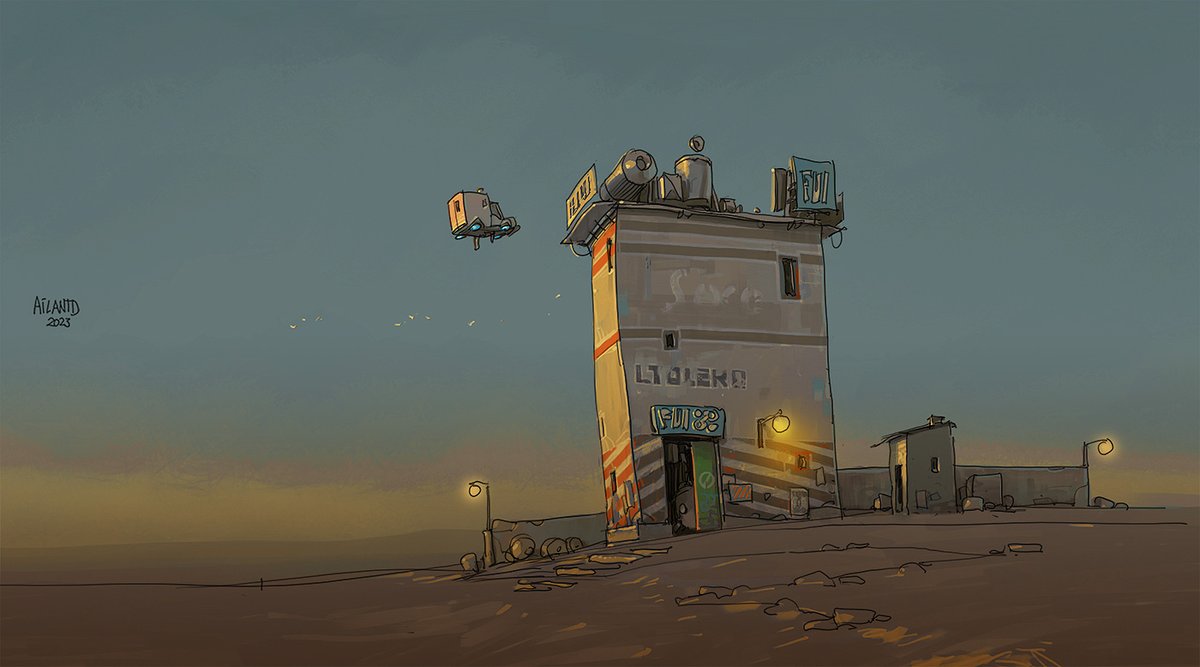 ailantd's tweet photo. Lonely building.

#Scifi #scifiart https://t.co/qc6lXa3eiV
