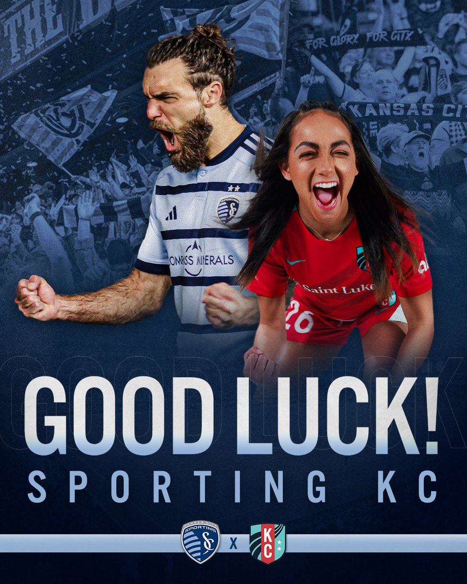 The Soccer Capital is behind you. 💙 Good luck this season, @SportingKC! 🤝 #SportingKC x #TealRising
