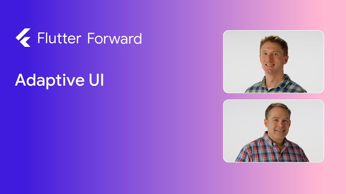 FlutterDev's tweet image. 🪄 Want to make your UI more adaptive?
Learn how to create great adaptive user interfaces using Flutter’s widgets and APIs.
Watch the #FlutterForward session 📺 → goo.gle/3wwikGI