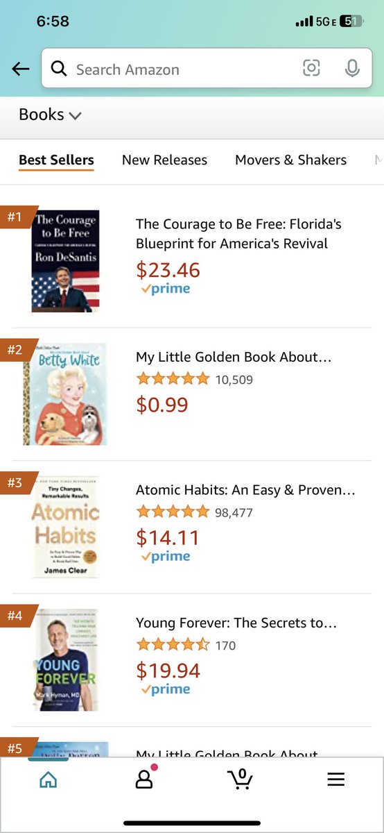 MarkHalperin's tweet photo. A day before release, ⁦@GovRonDeSantis⁩ is in the top spot on ⁦@amazon⁩ https://t.co/shVDfpB4Is