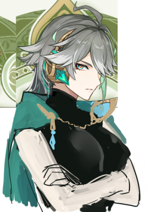 1girl solo grey hair genderswap crossed arms genderswap (mtf) upper body  illustration images