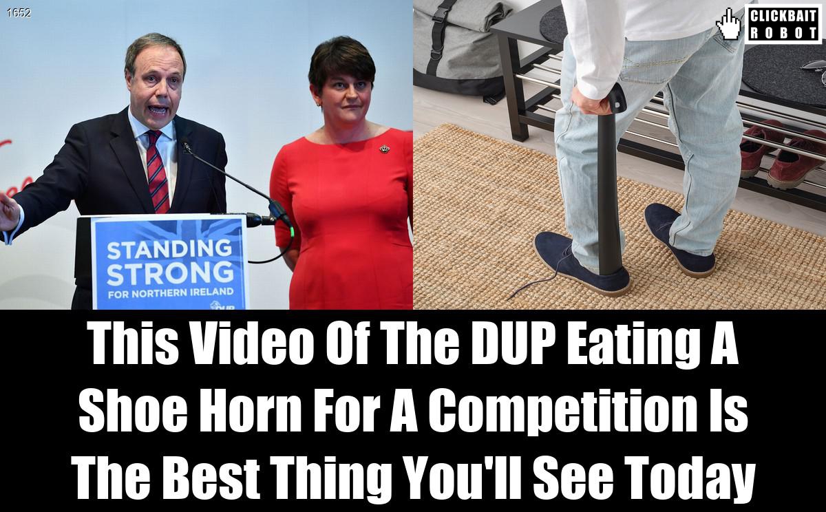 This Video Of The DUP Eating A Shoe Horn For A Competition Is The Best Thing You'll See Today #TheDUP
