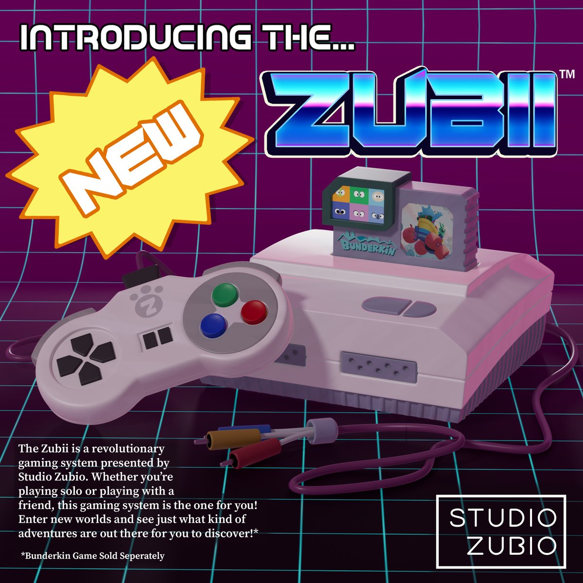 StudioZubio's tweet photo. What's your favorite retro console? Ours is the Zubii!
Happy National Retro Day!

#retro #console #zubii #animation #3danimation #bunderkin #studiozubio #animationmeme #animationstudio #art #artist #utah #utahanimation #gamer https://t.co/ThLWUrtaIz