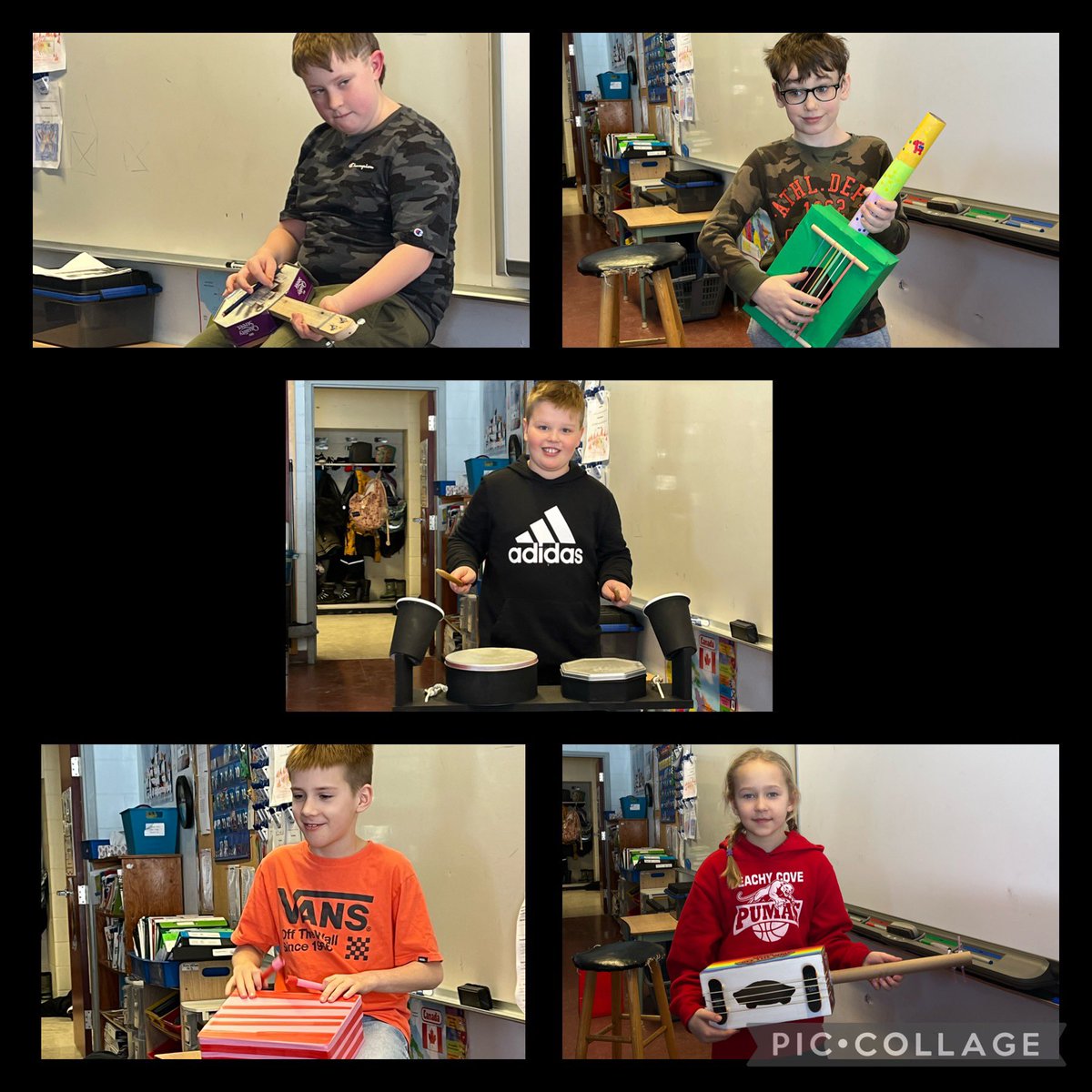 BCE4Wilson's tweet photo. Day 1 of presenting our musical instruments for our Sound Unit. 🎸🪘🎼

What awesome creations!! 👏👏#soimpressed https://t.co/1D69xvLSKG