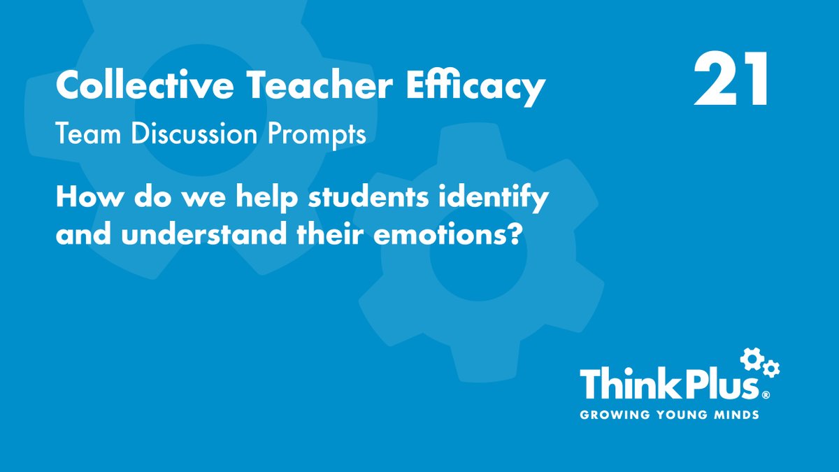 Elevo_ThinkPlus's tweet photo. ThinkPlus will be prompting teacher teams to reflect and discuss their experiences around different themes, beginning with 'Emotions &amp; Resilience.' 'Collective Teacher Efficacy: Team Discussion Prompts,' published weekly starting at No. 21 of 56. 
Perfect for Team Meetings! https://t.co/jM45OUXcuK