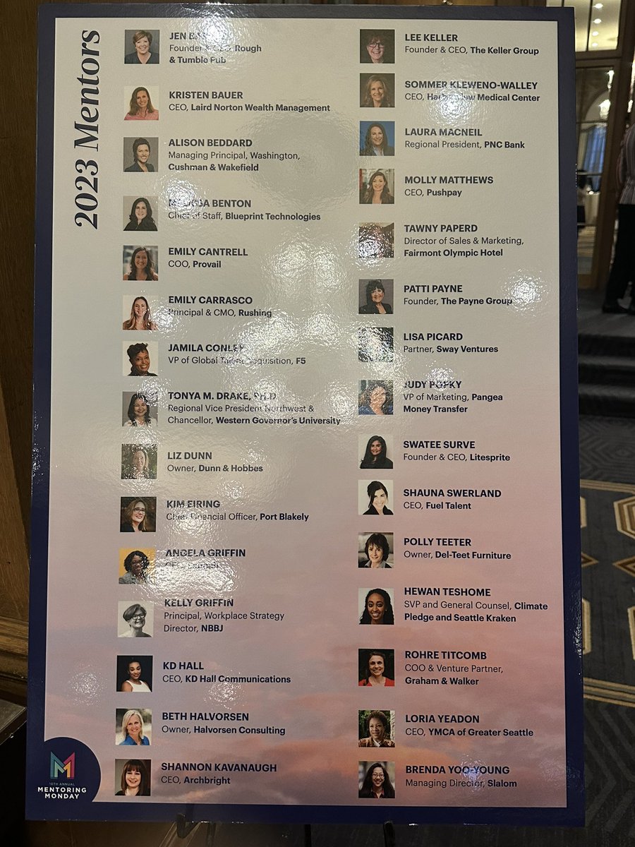 We are just getting started with <a href="/PSBJ/">Puget Sound Business Journal</a>’s #MentoringMonday@ <a href="/swateesurve/">Swatee Surve</a> is one of the honored mentors