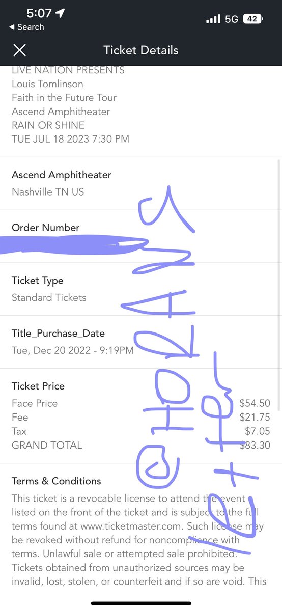horansletter's tweet photo. Selling 2 tickets to Louis Tomlinson’s World Tour 

1. Nashville, TN. Selling for face value $83.30 
2. Atlanta, GA. Selling for face value as well $81.55 

BOTH ARE SEATS!! Please rt! Im moving and cant go as they’ll be too far. https://t.co/saXpszSscg