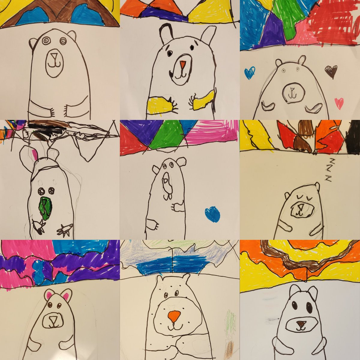 Happy #internationalpolarbearday!! Here are some sweet polar bear drawings by kindergartener artists! 🐻‍❄️💜🐻‍❄️
