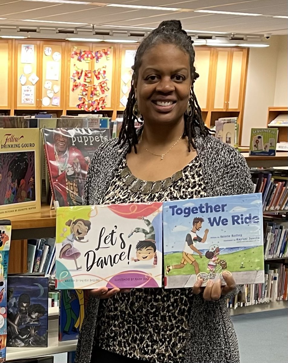 It was fun finding #LetsDance! and #TogetherWeRide on the shelves @fergusonlib. #RideRollRun wasn't there because it was checked out. @astrapublishing @Maine_Diaz_ @ChronicleBooks @kaylanijuanita @e_lazowski @abramskids @sabrenakhadija @mm4tweets