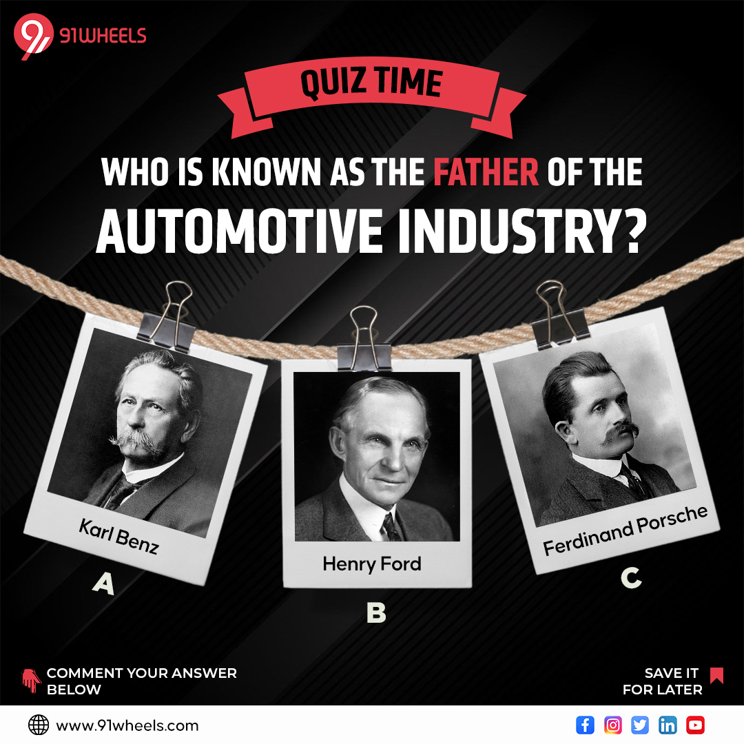 91wheels's tweet image. Which one do you think is the correct option? Tell us in the comments below!
.
.
#quiz #QuizTime #correctanswer #fatherofautomobile #automobile #automotive #AutoQuiz #automotivequiz #91wheels