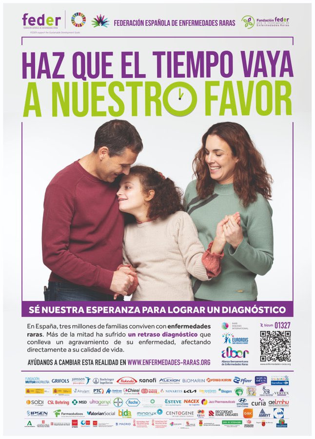 Hoy se conmemora el #DíaMundialEnfermedadesRaras 🍀 y desde <a href="/FEDER_ONG/">FEDER | Enfermedades Raras</a> lanzan la campaña 'Haz que el tiempo vaya a nuestro favor' para denunciar el retraso diagnóstico de las #EERR. 
 
La #EspecialidadGenéticaYA podría acelerar estos diagnósticos y mejorar su calidad de vida.