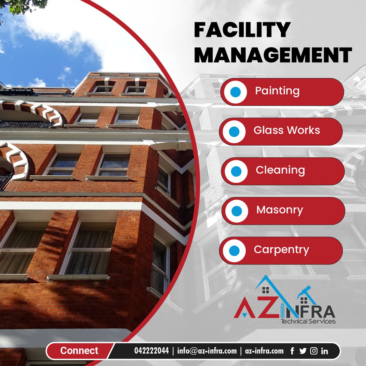 azinfrauae's tweet photo. The expat communities most preferred #facilityservices provider : #AZInfra. Yes, most expats have started to prefer us for all their #painting #glassworks #cleaningservices #masonry & #carpentry requirements.
You to can avail these services for your #home #office. Get in touch https://t.co/ZUtV68CHhY