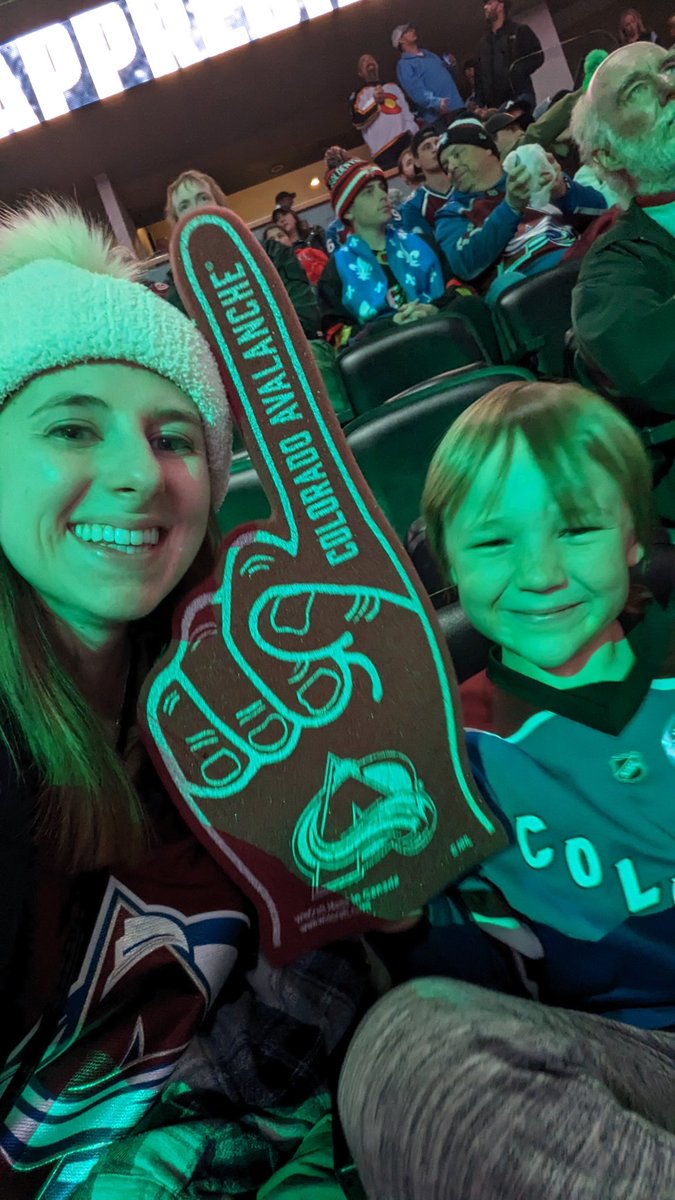 ninjaneergirl's tweet image. #Avs game with the nephew tonight. He got on the jumbotron. Twice. #JustSayin #AvsWin