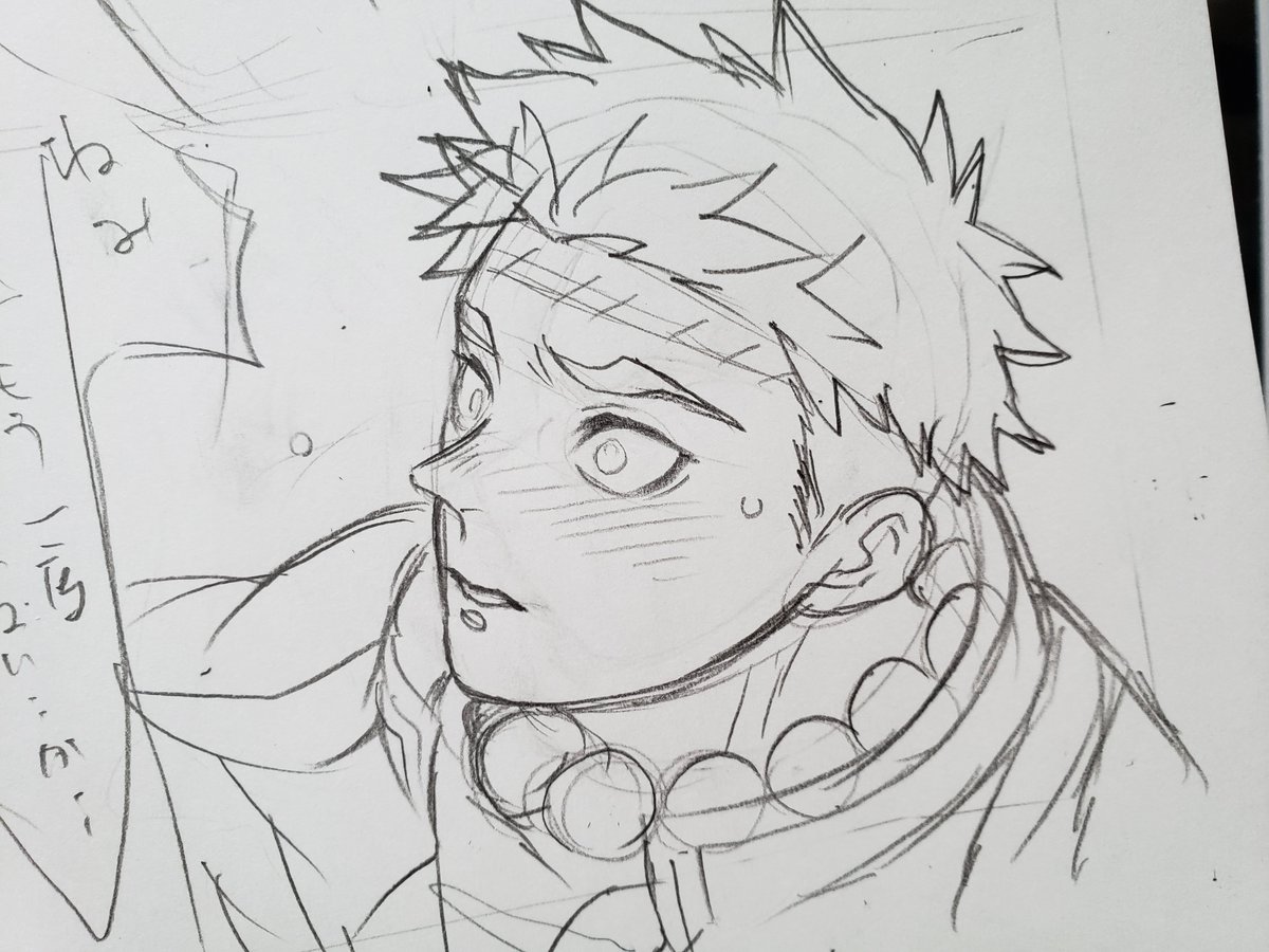 あともう少しで下書きおわる～～💃💃
お互い顔真っ赤になってる場面↓
青ぃ春だなあ………ンフ…(〃'▽`) 