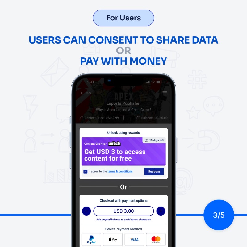 fewcents's tweet photo. Exciting News! 🤩
With Fewcents Rewards, Publishers can now boost their conversions
Brands can benefit from better quality leads and multiple exposures through the user journey
And Users can either share their data or pay with money to get immediate access to high-quality content