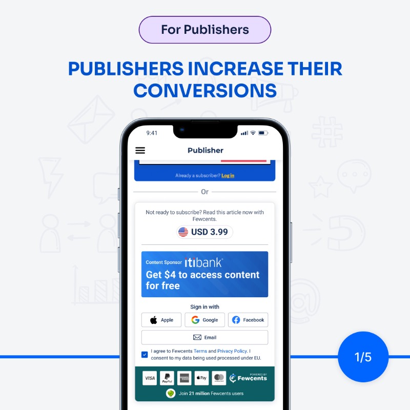 fewcents's tweet photo. Exciting News! 🤩
With Fewcents Rewards, Publishers can now boost their conversions
Brands can benefit from better quality leads and multiple exposures through the user journey
And Users can either share their data or pay with money to get immediate access to high-quality content