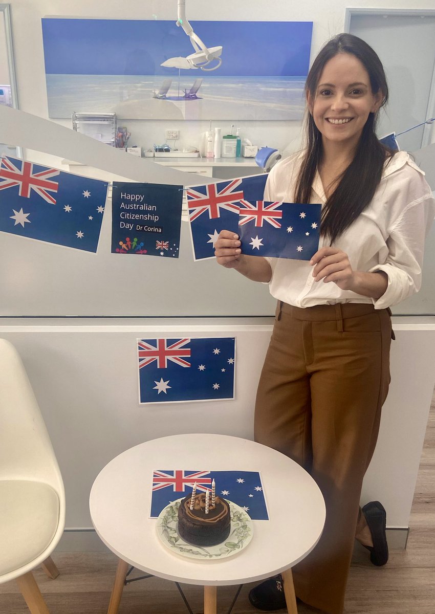 NBOrtho's tweet photo. Happy Australian Citizenship Day to our wonderful Dr Corina 🇦🇺🦘🐨🥂🥳 

#aussieaussieaussie #oioioi #australia #citizen #citizenship #citizenshipday #congratulations https://t.co/2rfslB7kZM