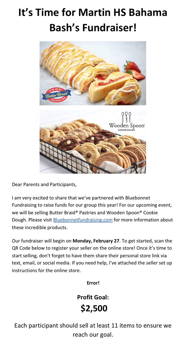 BahamaBashMHS's tweet photo. February 27th - Butter Braids Start...March 20th - End...March 29th - Delivered. https://t.co/wZwUMTWOCq