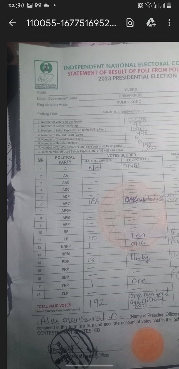 DavidHundeyin's tweet photo. Rivers again! Tippex for Labour numbers and crude additions to APC numbers. https://t.co/VhtGX0pbvH