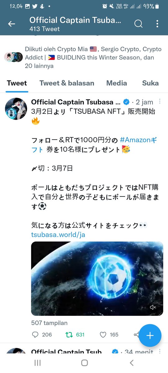 februadear's tweet photo. @chitaglorya3rd @TsubasaNFT ❣️❣️🍀 https://t.co/YE5Jt4FgpM