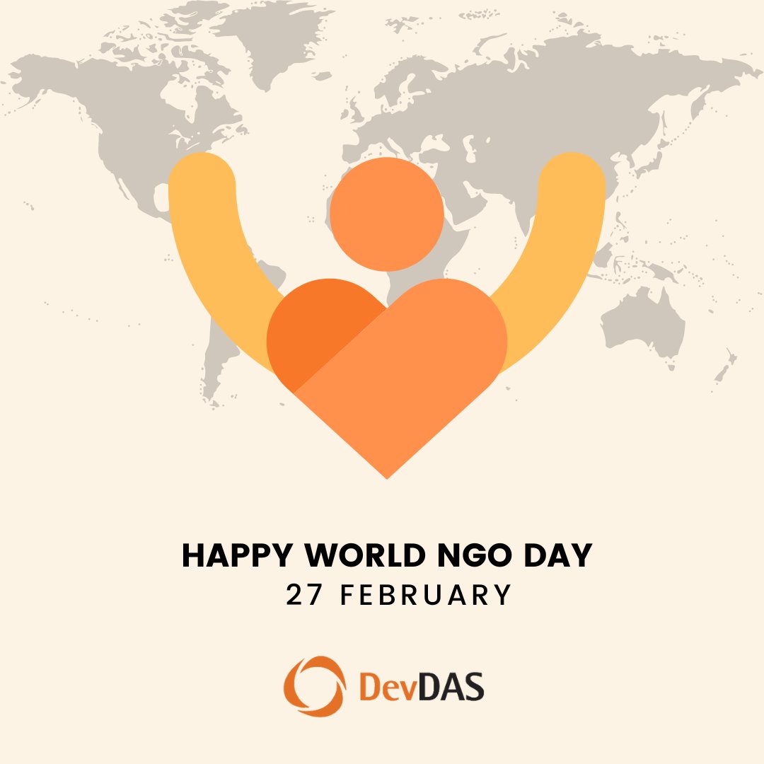 DevDASbuzz's tweet photo. World NGO Day 2023: Did you know on 27th February annually, World NGO Day is celebrated in more than 89 countries and over six continents? The day honors all civil society actors who fight for human rights, respect for democratic values, and the rule of law. 

#WorldNGODay https://t.co/FEEIdgCSZJ