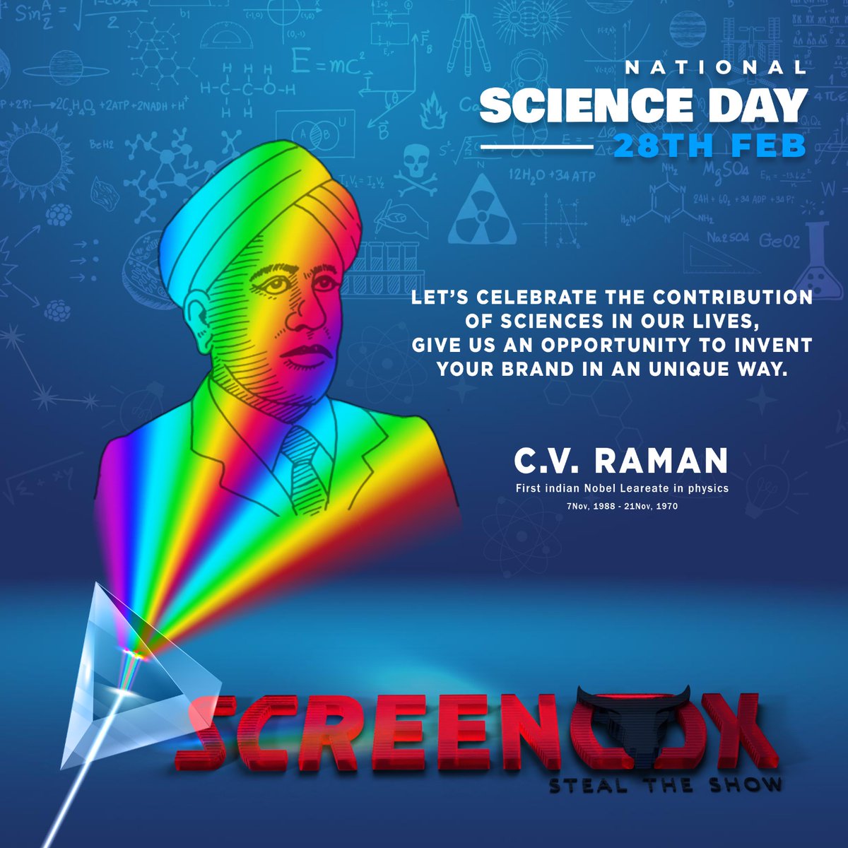 ScreenoxM's tweet photo. Happy National Science Day! Today we celebrate the incredible contributions of science and its role in advancing society

"As science helps in discovering new things, Screenox helps get your brand discovered within your right audience"

#NationalScienceDay #Screenox https://t.co/mB8m8LLZrT