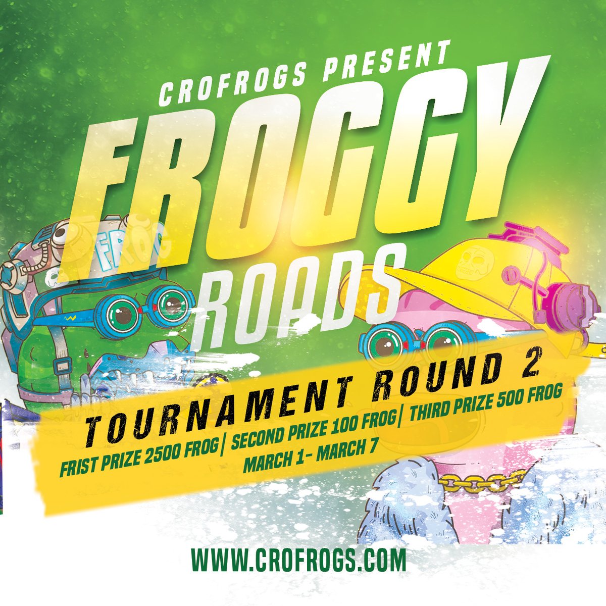 AmphibiansLabs's tweet photo. Round 2 Has Started and the Prizes are even sweeter for the top players!

Play Now and Earn:🕹️ - https://t.co/9YmEcCi2Br

Interact with this Post to win 🏆RARE CroFrogs NFT🚀 https://t.co/5lO3AzgWWy