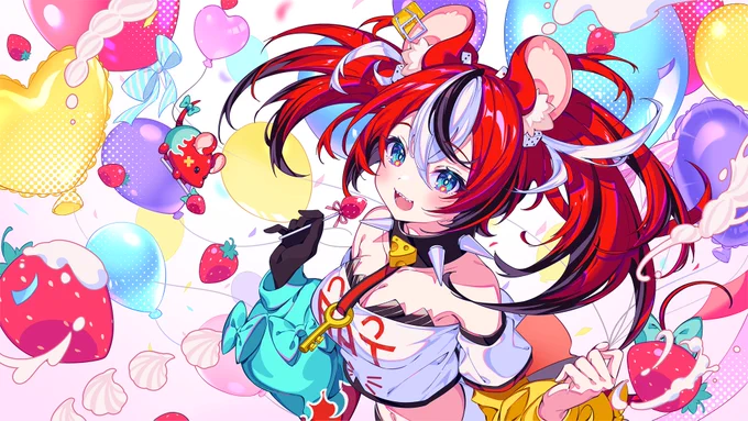 ホロライブEN所属ハコス・ベールズさん()の記念日用配信サムネイルを担当させていただきました。今年も描くことが出来てとても嬉しいです!おめでとうございます 