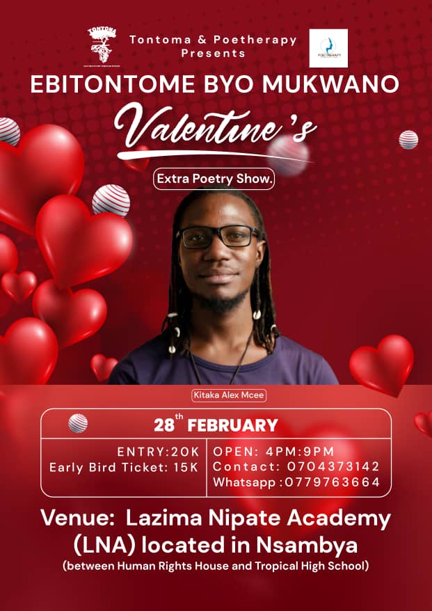 JazzTontoma's tweet photo. Happening Today #28thFeb we Invite You all Tontoma Friends as We Close the Month of Love 
Live Performance at the #EbitontomeByoMukwano #ValentinesExtra all happening at Venue: Lazima Nipate Academy in Nsambya 
Entry:20k 
4pm - 7pm 
Don't Dare Miss 💖🎸🎧🎻🪘❤️🎼🪕🥰🎹💖 https://t.co/wPvNE7Xyng